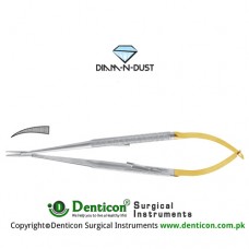 Diam-n-Dust™ Castroviejo Micro Needle Holder Curved - Delicate - With Lock Stainless Steel, 18 cm - 7"